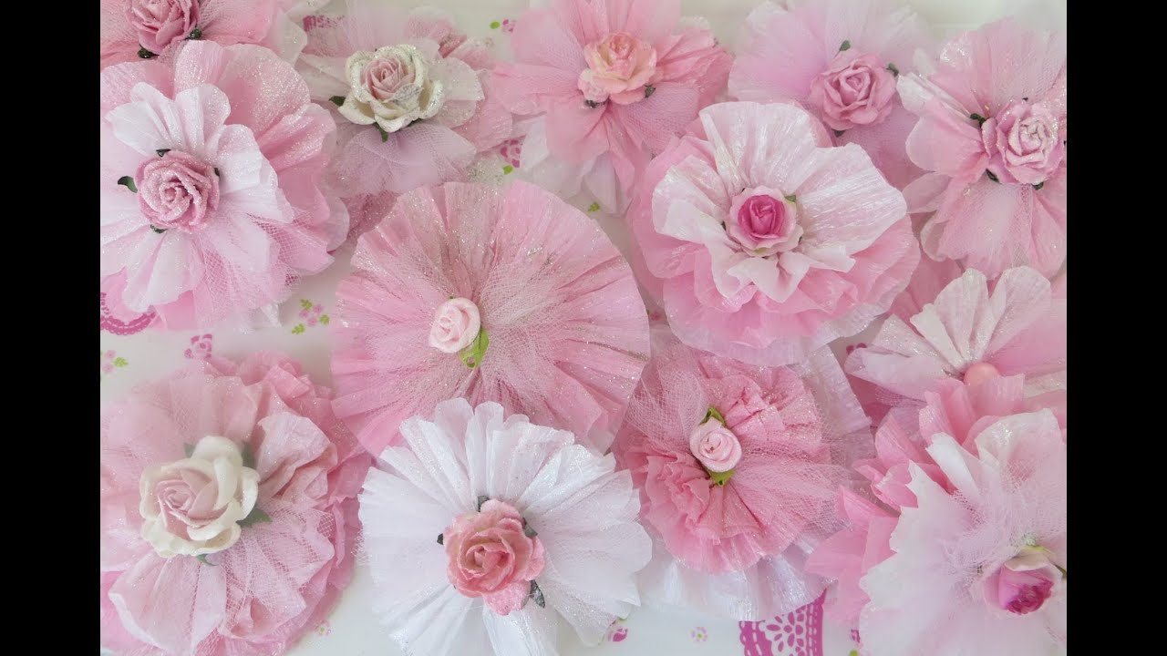 Retro Craft: Glittery Crepe Paper Flowers