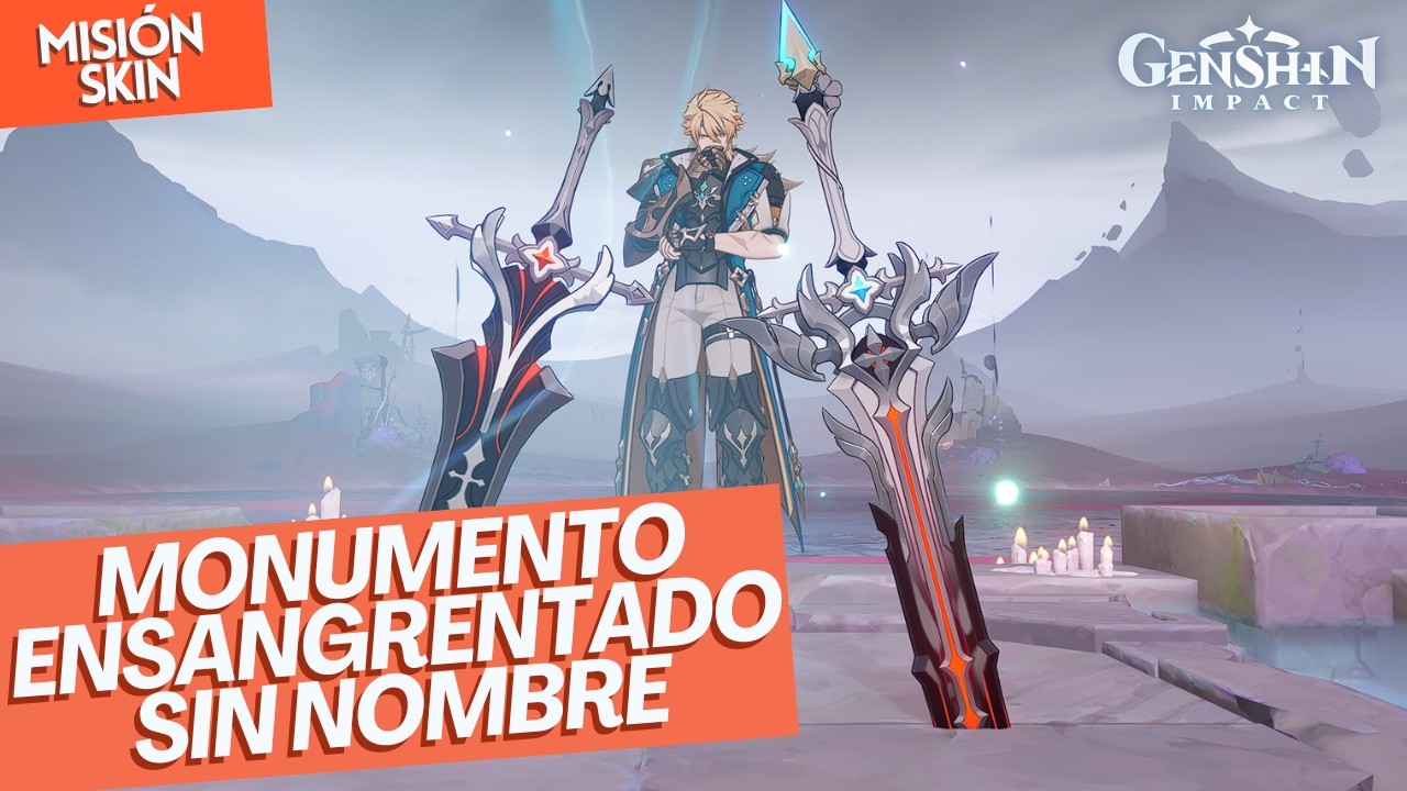 MISIÓN SKIN DE ARMA - Monumento Ensangrentado sin nombre | Genshin Impact Luna V