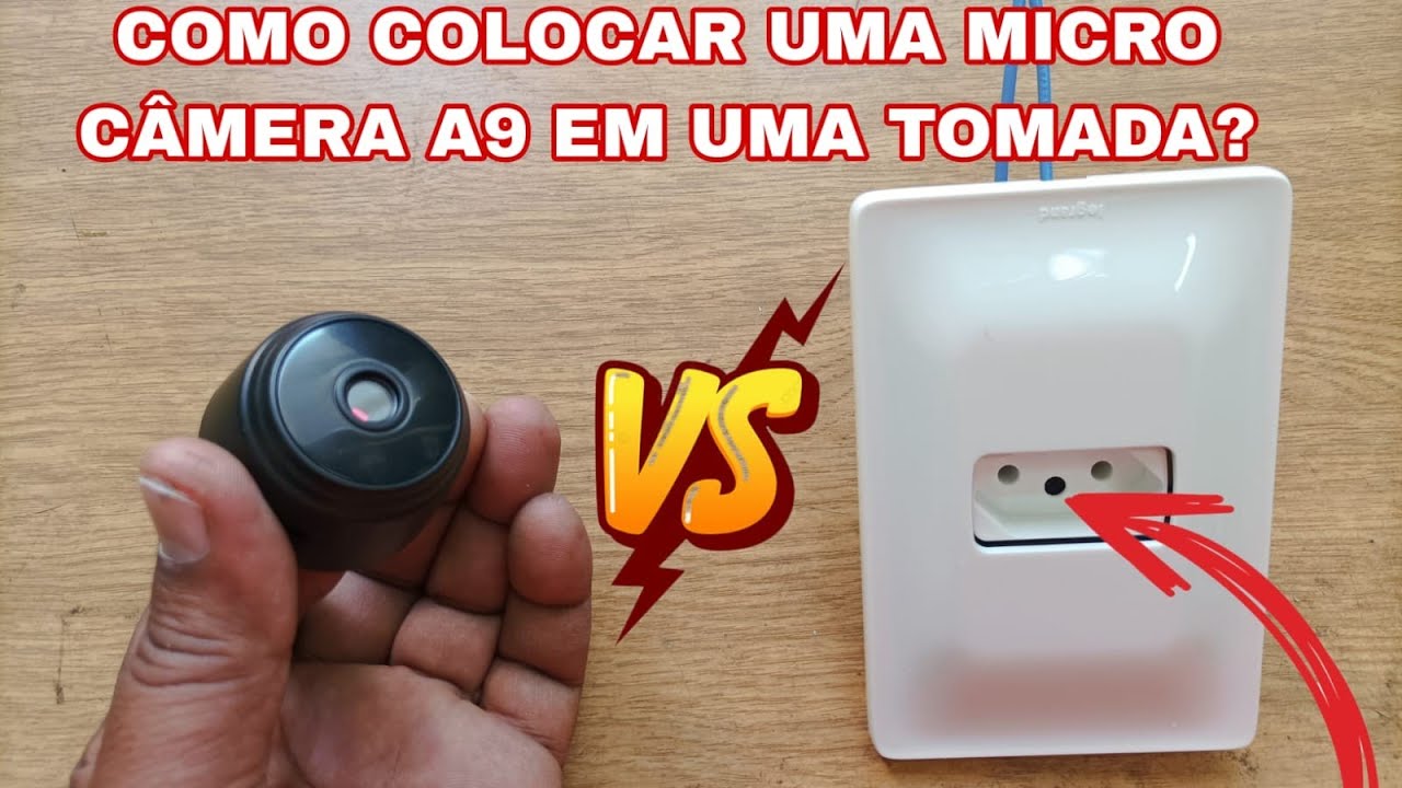 NO VÍDEO DE HOJE EU VOU TE ENCINAR A COLOCAR UMA MICRO CÂMERA WI-FI A9 EM UMA TOMADA!!??