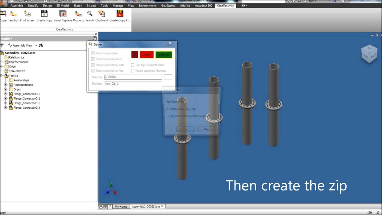 Creaffectivity Zipper for Autodesk&reg; Inventor&reg;