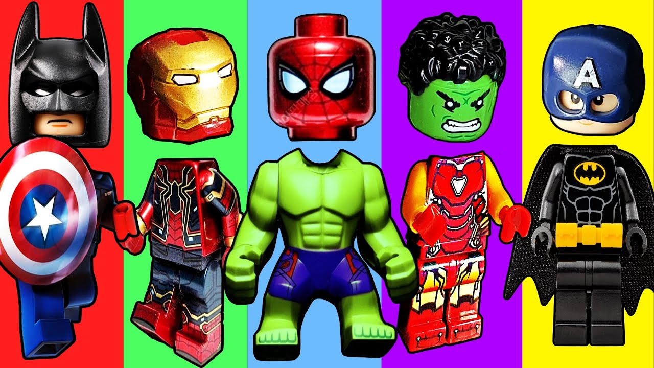 Wrong Superheroes Lego Puzzle challenge /superhero funny dance story 슈퍼히어로 레고  맞추기 퍼즐 헐크 스파이더맨