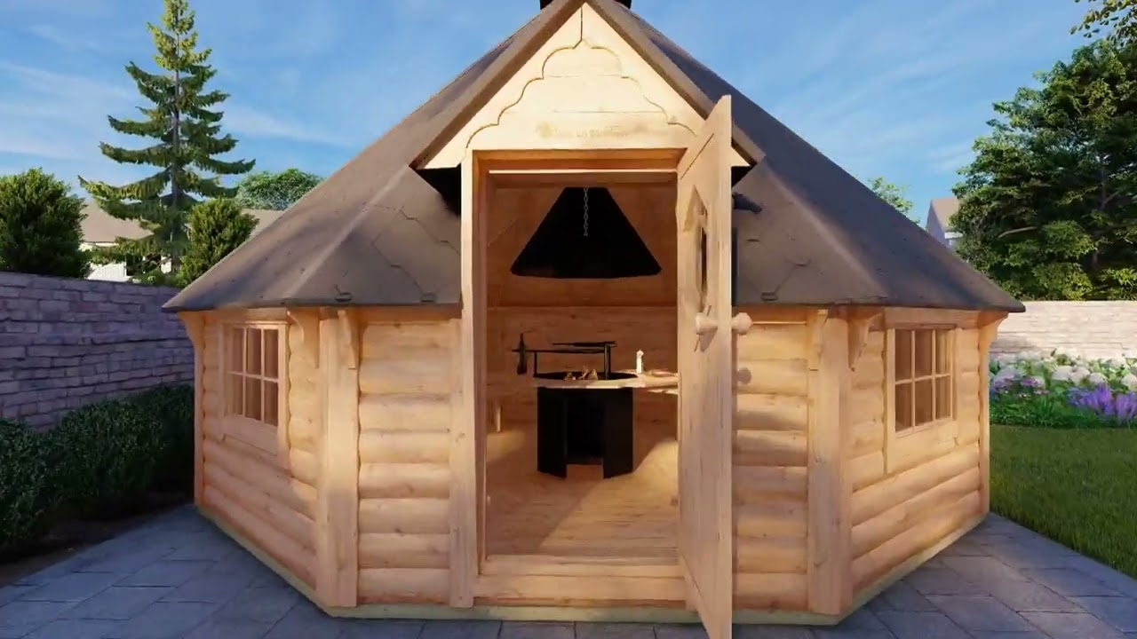 Grillkota Elegance 16 von Finn Art Blockhaus bei Gartenhaus-King.,de