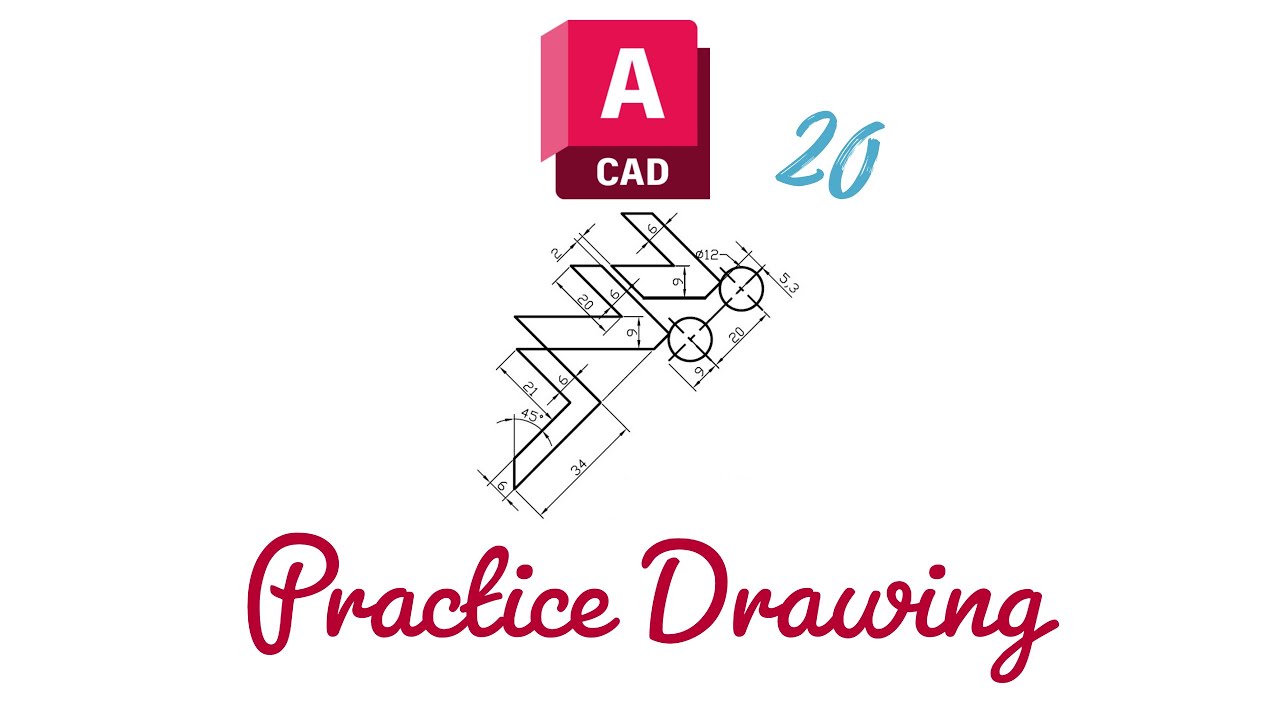 AutoCAD Örnek Çizim - 20 (Offset Komutu Uygulaması) / AutoCAD Practice Drawing 20 (Offset)