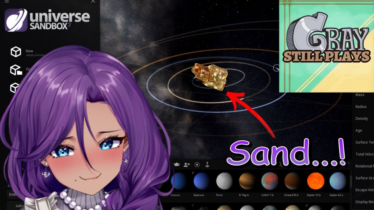 ChaCha Your VMom Reacts to【GrayStillPlays 】UniverseSandbox Sand Moves 100,000 Times Light Speed
