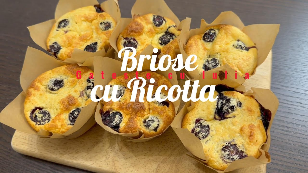 Briose cu ricotta si afine- Idei de pachetel