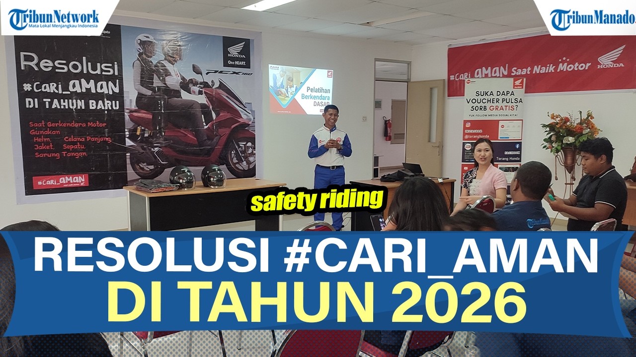 TIPS AMAN BERKENDARA DARI HONDA DAW, EDUKASI TIM TRIBUN MANADO SOAL SAFETY RIDING