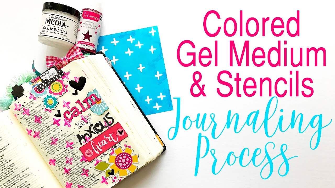 Colored Gel Medium & Stencils | Bible Journaling Process