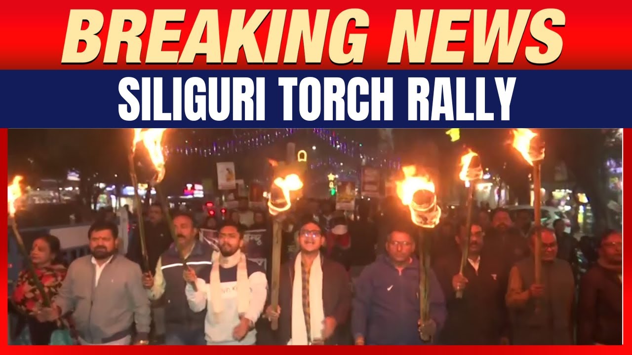 BJP TORCHLIGHT RALLY IN SILIGURI over atrocities on Hindus in Bangladesh