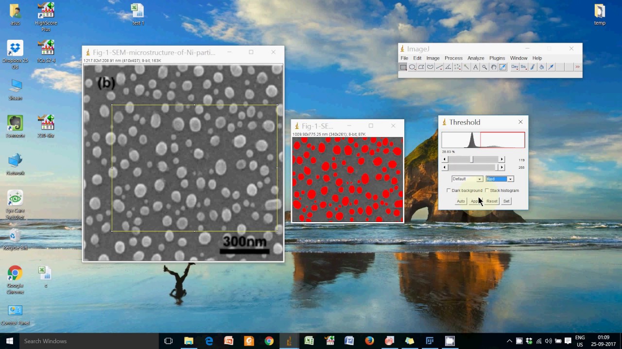 Анализ ImageJ: измерение длины, измерение площади и определение порога