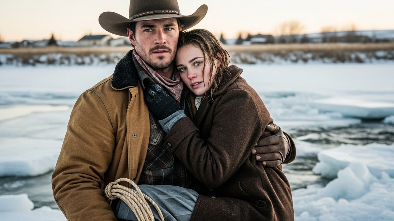 She Was Trapped Under Ice After Falling In, A Cowboy Heard The Crack And Pulled Her Out Fast