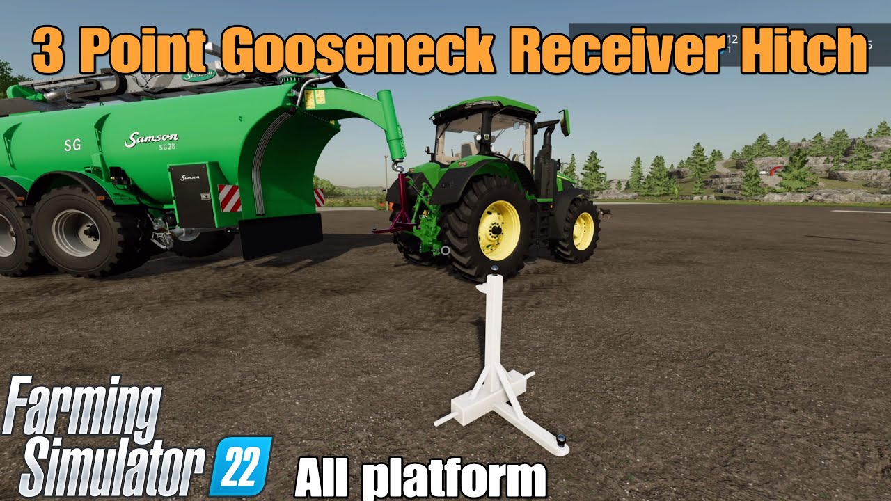 3 Point Gooseneck Receiver Hitch / FS22 mod for all platforms