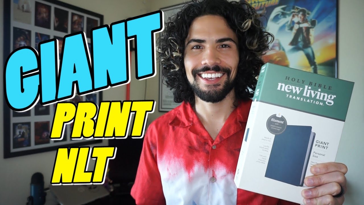 NLT Personal Size Giant Print Bible REVIEW | Navy Leather