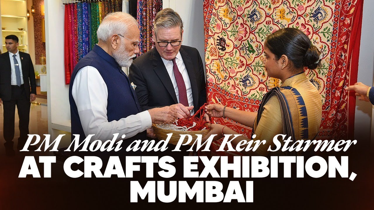 LIVE : PM Modi and UK PM Keir Starmer visit crafts exhibition in Mumbai