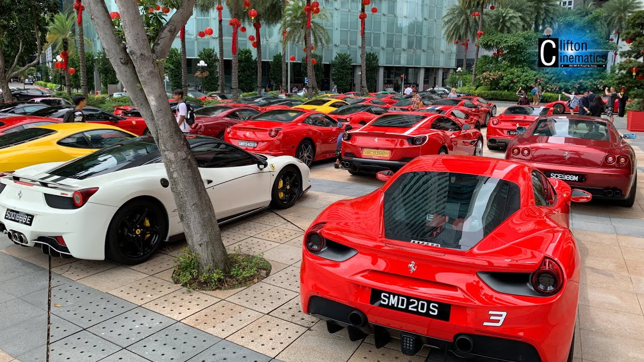 Arrival to Lou Hei 2020   Ferrari Owners Club Singapore 🐴