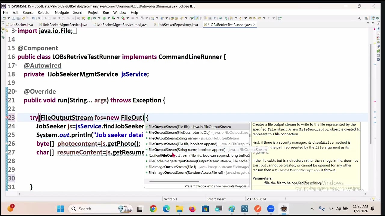 Spring boot internal-DB H2