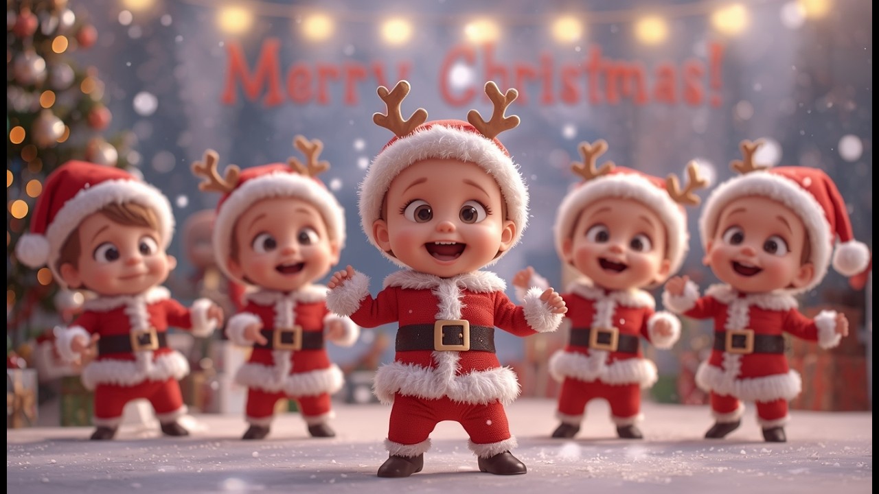 Christmas Song for Kids & Toddlers | Jingle Bells 2025 🎄🎅 | Baby Dance Party by MOONY