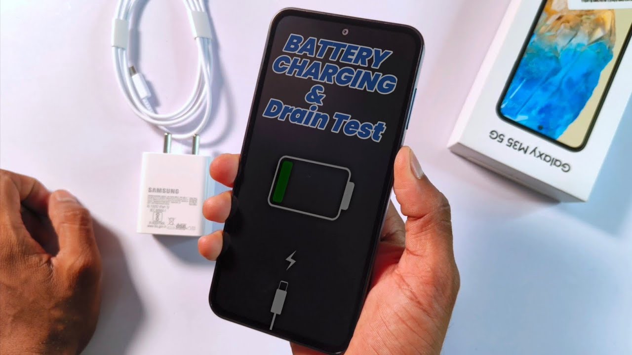 Samsung Galaxy M35 Battery Drain Test | Battery Charging Test of samsung M35 | 7.5 hous SoT