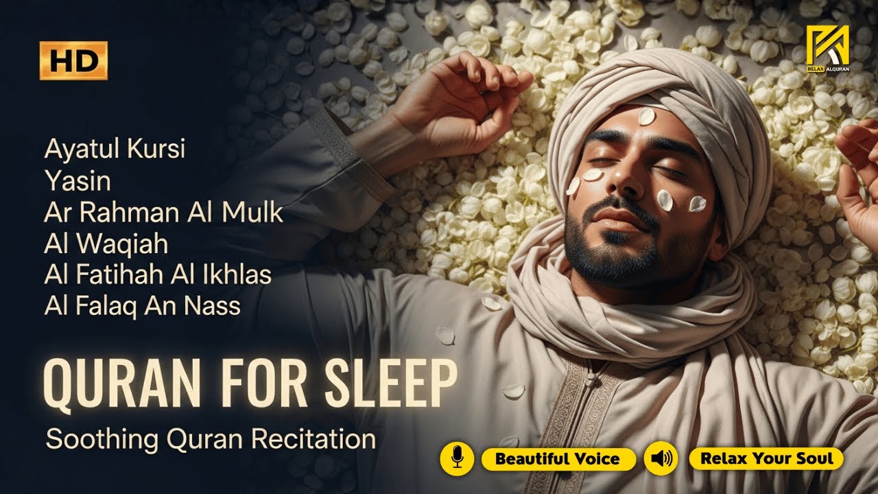 Every Night Quran Recitation For Sleep | Alfatihah, Yasin ,Arrahman ,Al Waqiah ,mulk -By Alaa Aqel