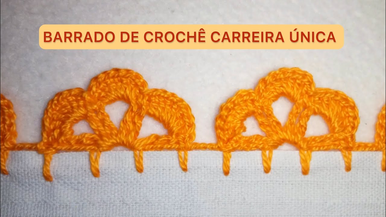 BARRADO/BICO DE CROCHÊ PARA PANO DE PRATO CARREIRA ÚNICA #repost