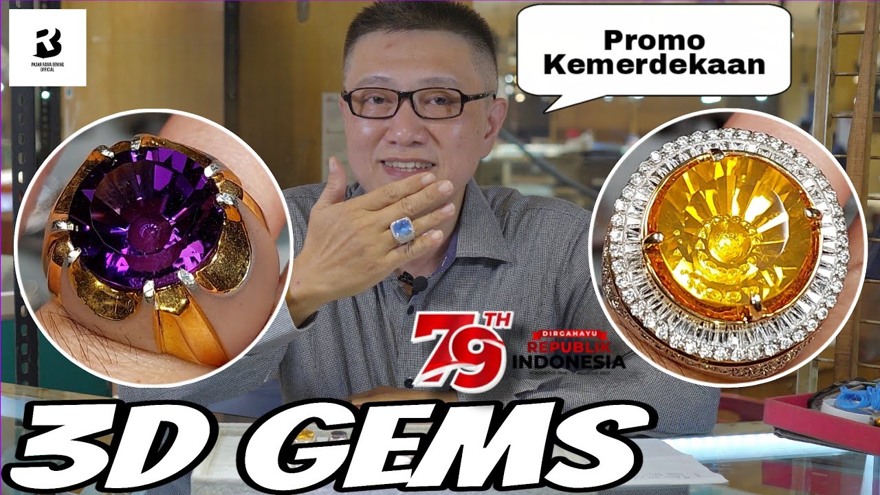 HANYA 1 TAHUN SEKALI ❗Permata Berkualitas Harga Kaya di Online 😁👍( Pak Adi - 3d Gems )