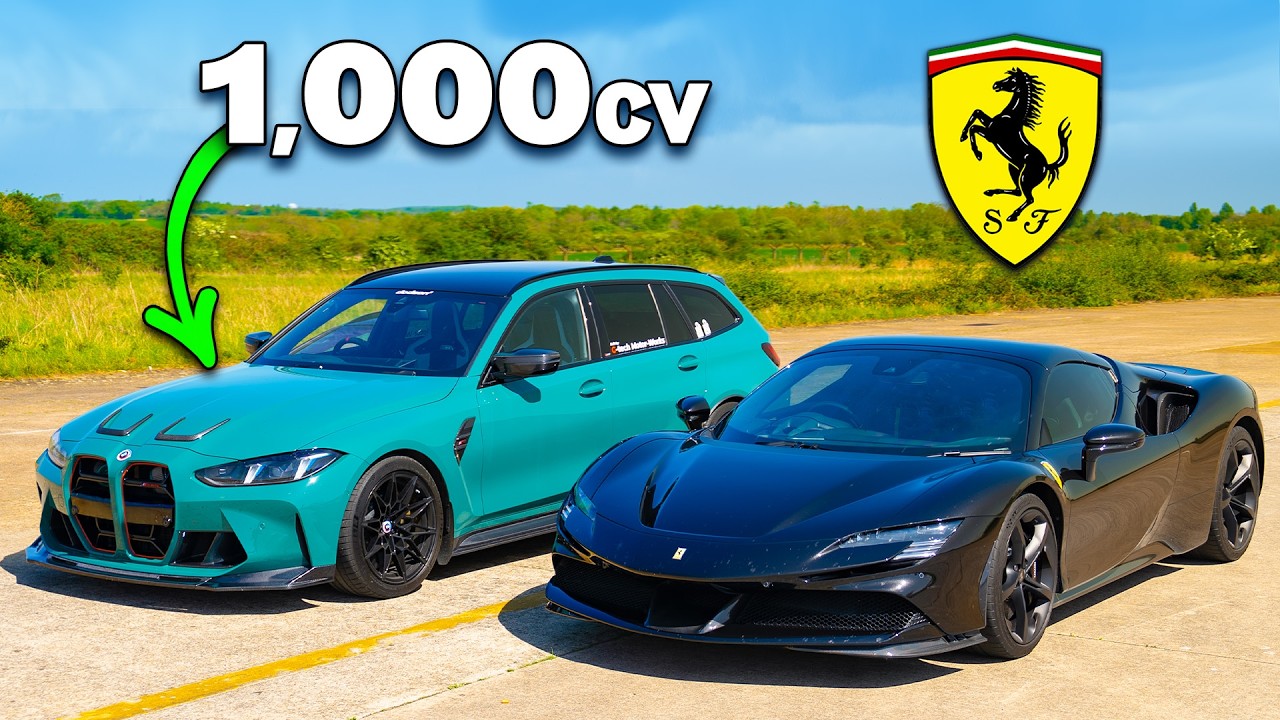 Um BMW M3 de 1.000cv vence uma Ferrari SF90?