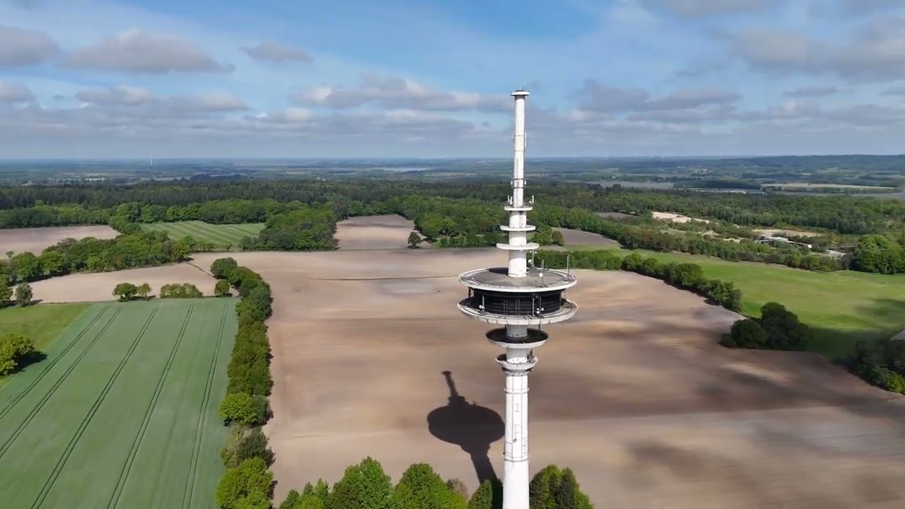 Rundflug beim Fernmeldeturm Lamstedt und Umgebung