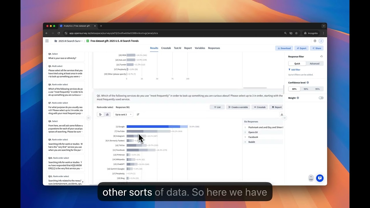 Dataspace 101: Review Survey Results Fast