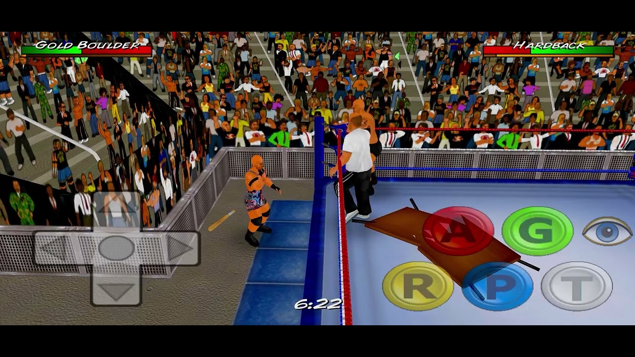 Hard Back Vs Gold Boulder WWE FIGHT WWF WRESTLING REVOLUTION 