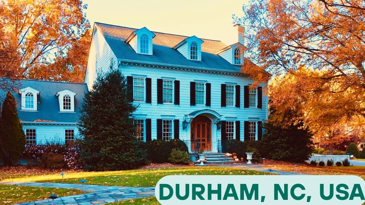 Sunset Walk in American Neighborhood in Autumn | Relaxing Sounds for Sleep or Study #neighborhood