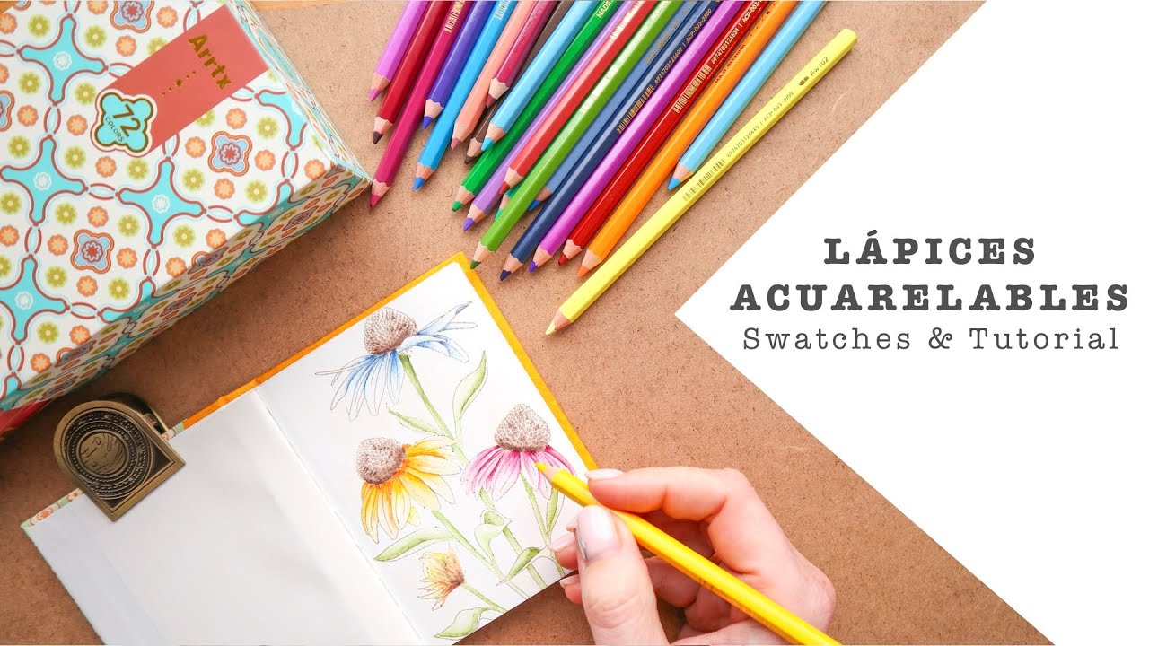 Lápices Acuarelables | Swatches y Tutorial | Arrtx