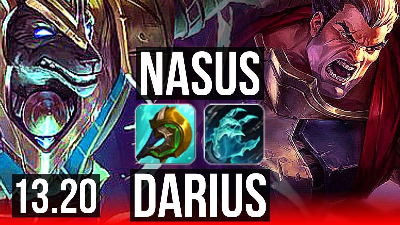 NASUS vs DARIUS (TOP) | 2400+ games, 2.5M mastery, 3/1/10 | KR Master | 13.20