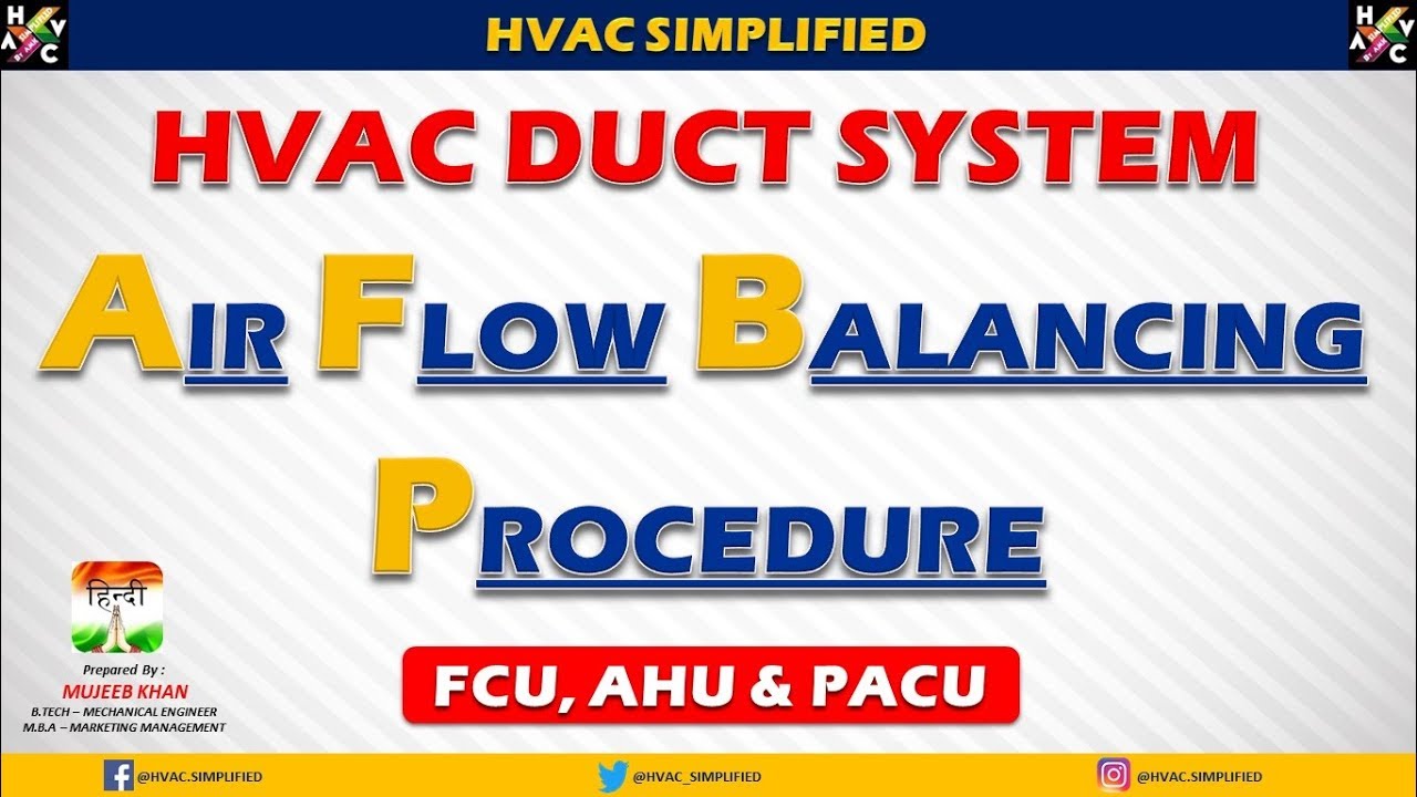 HVAC Training - Duct Air Balancing Calculation