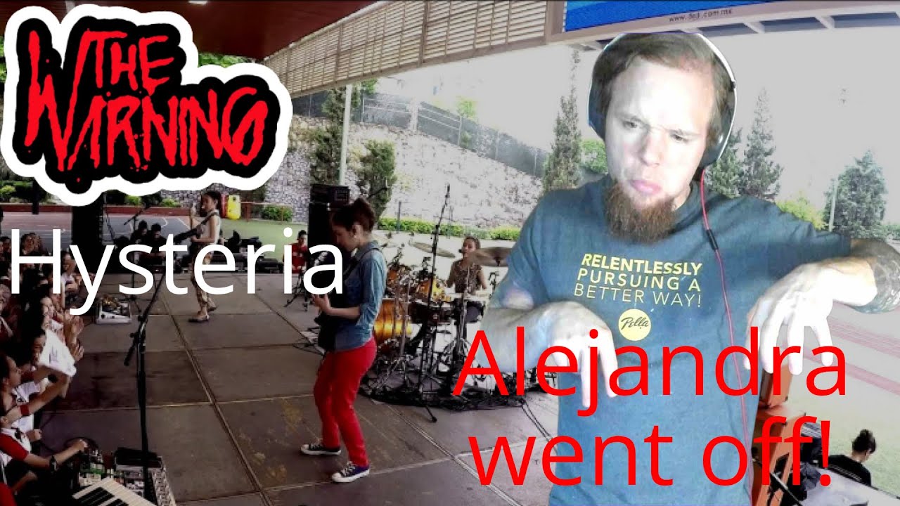 The Bass!  Shredder reacts to The Warning, Hysteria cover!