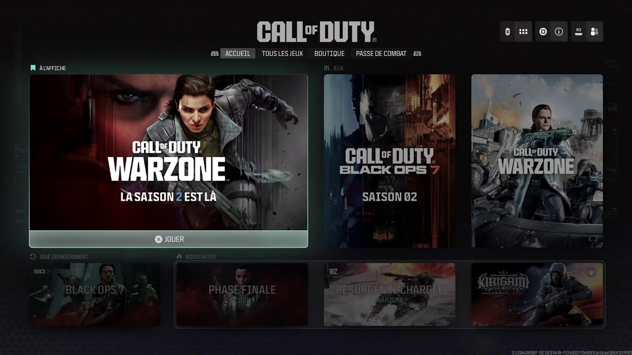 Bo7 maître prestige niveau 830 cette partie pour la saison 2 black cell