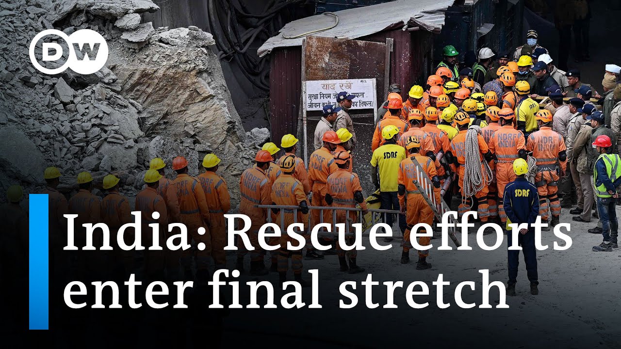 Indian rescuers reach 41 workers trapped in tunnel | DW News