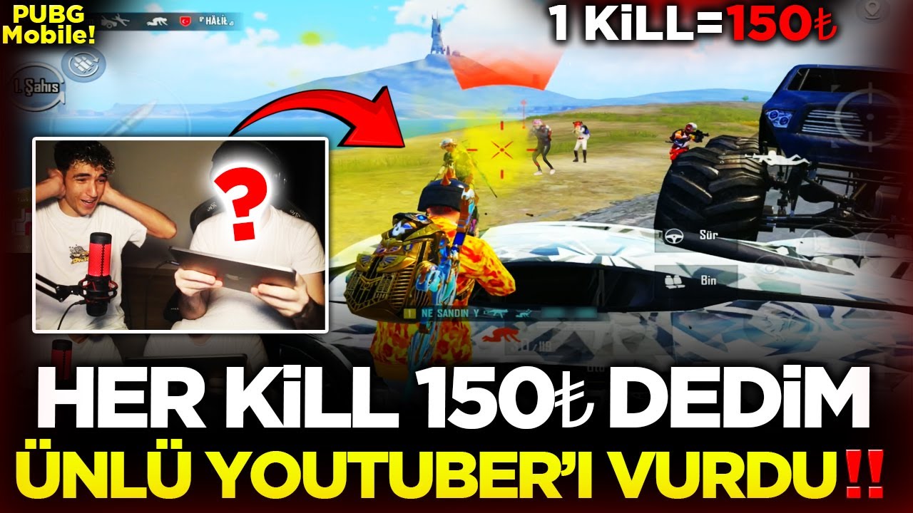 TAKİPÇİMİ EVİME ÇAĞIRIP ALDIĞI HER KİLL'E 150 TL VERDİM ! / PUBG MOBİLE