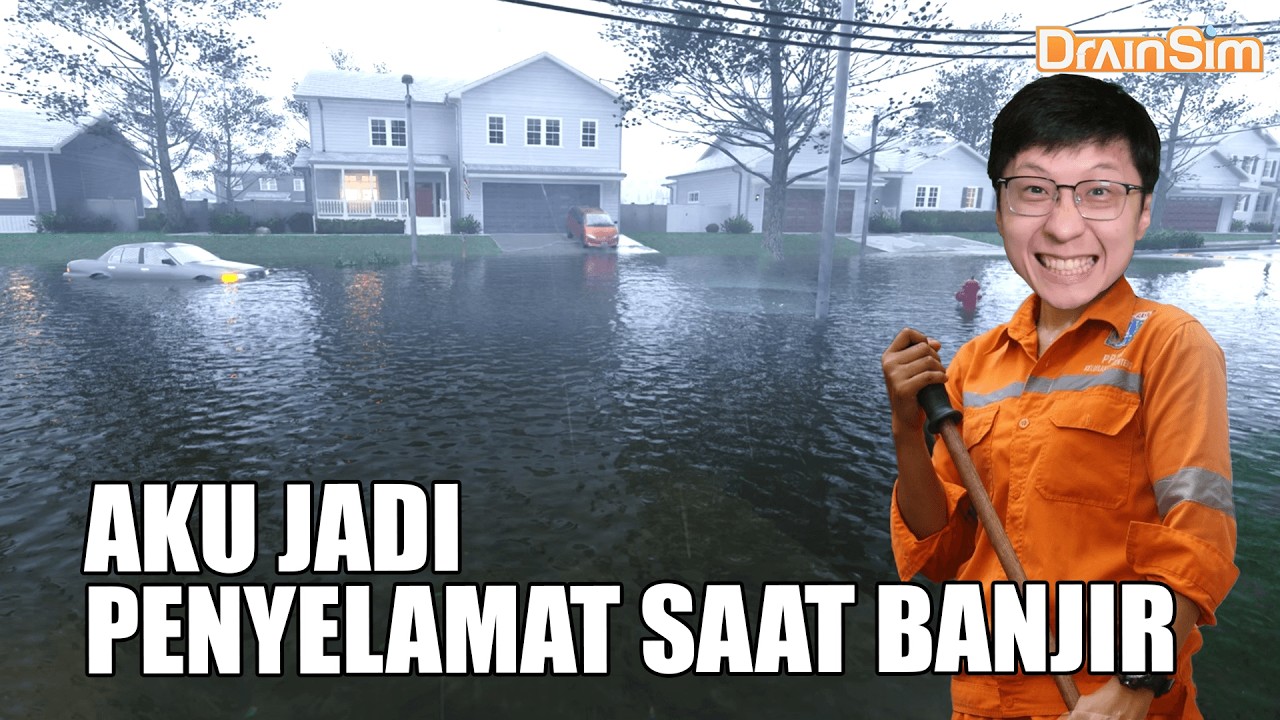 BANJIR SIMULATOR!! Aku Jadi PENYELAMAT DISAAT BANJIR!! - Drain Sim Indonesia