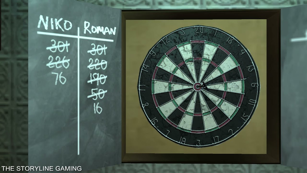 GTA IV - Play Darts with Roman Bellic - Gameplay PC