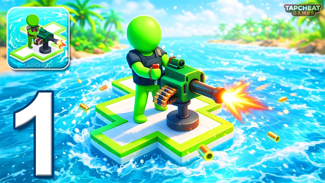 War of Rafts: Crazy Sea Battle - Gameplay Walkthrough Part 1 - Raft Army Ocean Survival (Android)