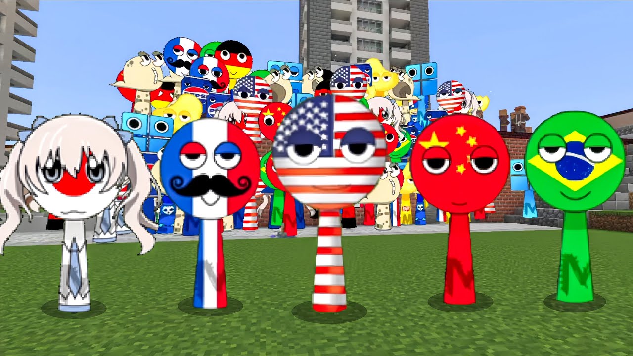 New Sprunki OC USA Country Addon in Minecraft PE 