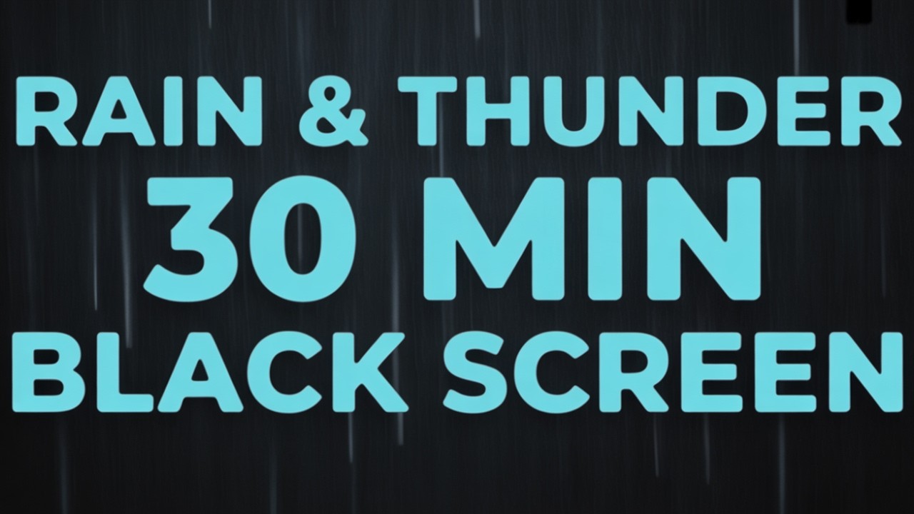 Night Thunder and Heavy Rain Sounds for Sleeping Deeply and Relaxing the Mind
