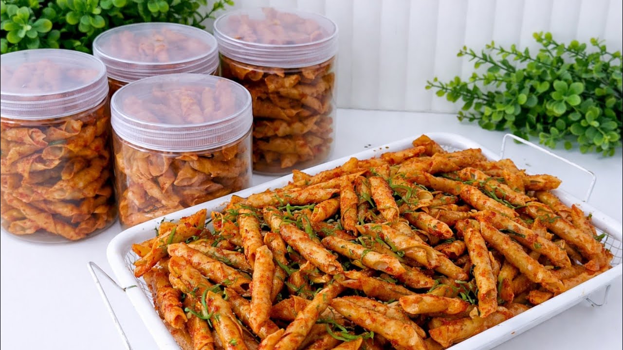1 BUNGKUS PANGSIT KACANG JADI 4 TOPLES KUE LEBARAN 2026 RENYAH PEDAS MANIS