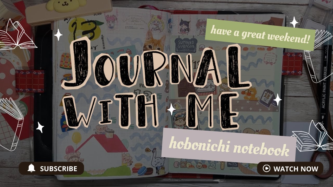 Journal With Me // Happy for the Weekend // Hobonichi Techo a5 Blank Grid Notebook 