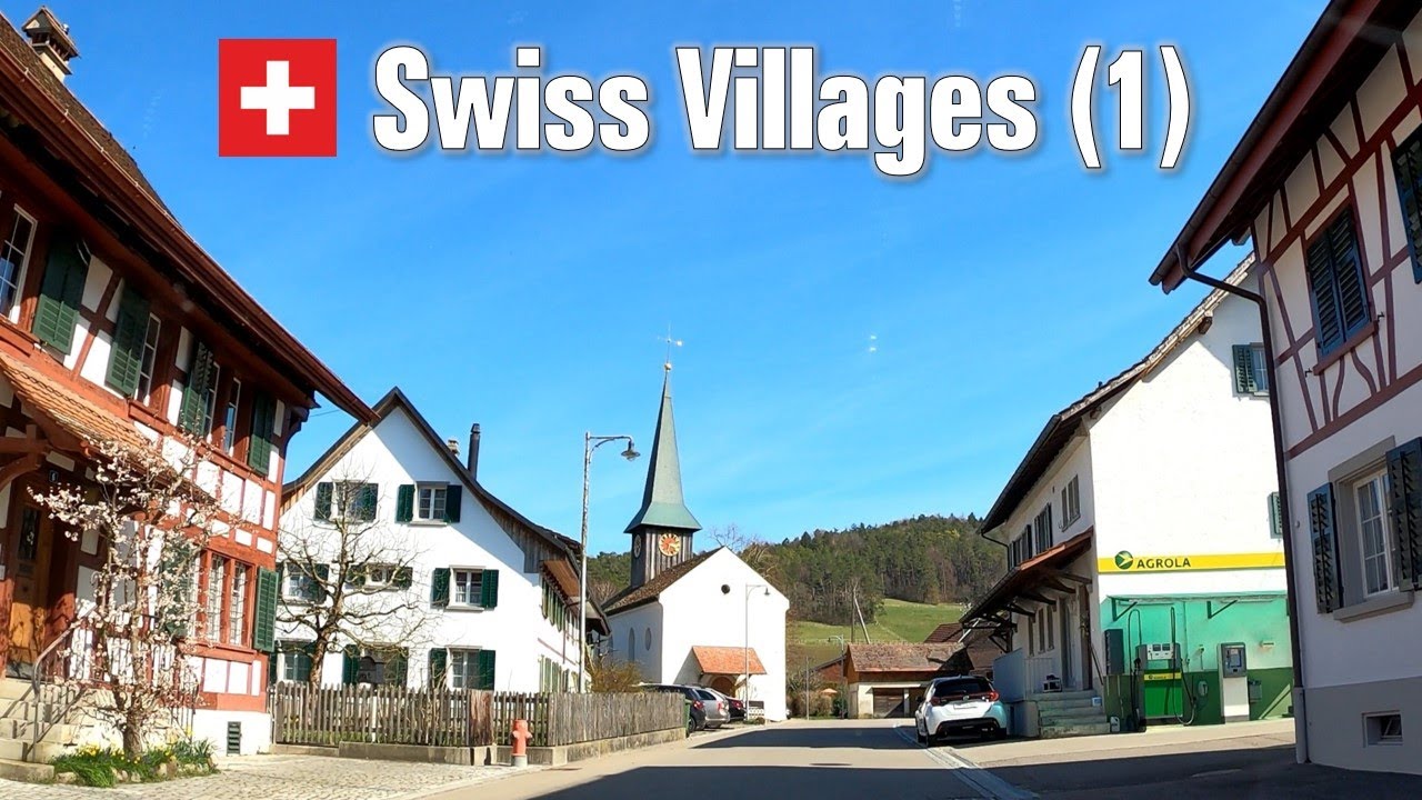 Beautiful Swiss Villages Pt. 1 (4K) – Driving in Switzerland 🇨🇭