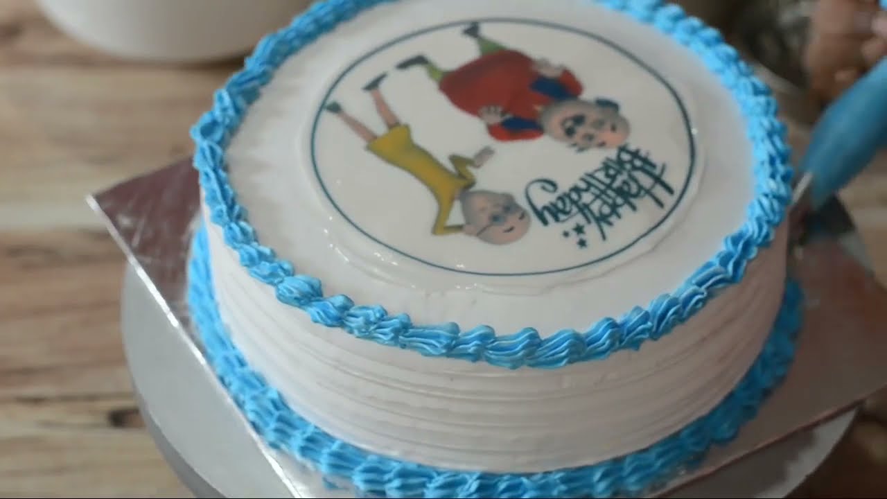 Free Online Cake Classes | Episode-13 |Photo Cake | Motu Patlu |बेकरी स्टाइल केक | Happy Cake