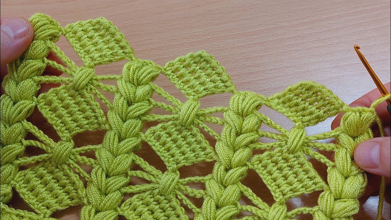 An eye-catching crochet stitch that you will not be indifferent to / çok begenilen  bir tığ işi