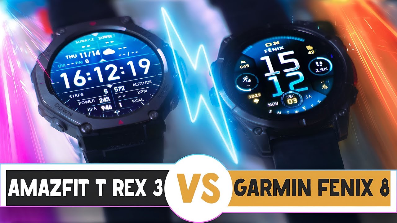 Garmin Fenix 8 vs Amazfit T-Rex 3: Which is the BETTER Smartwatch?