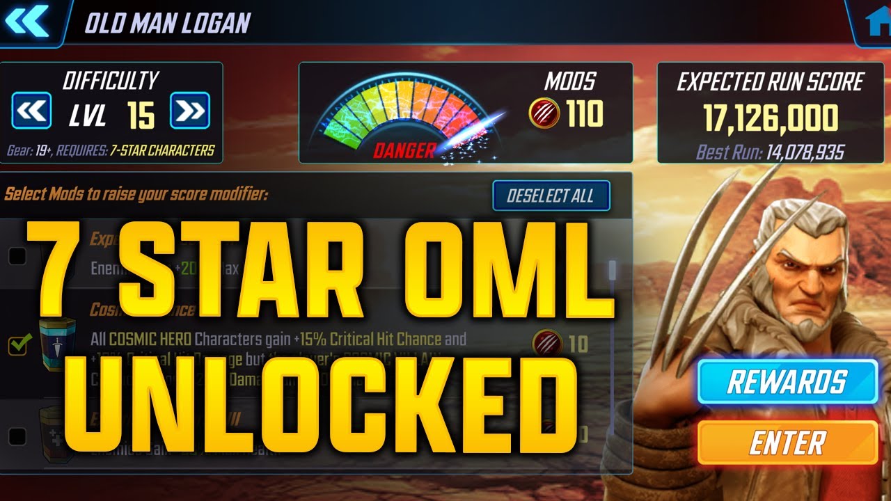 7-звездочный OML разблокирован — Узел 4 — сложный — MARVEL Strike Force — MSF