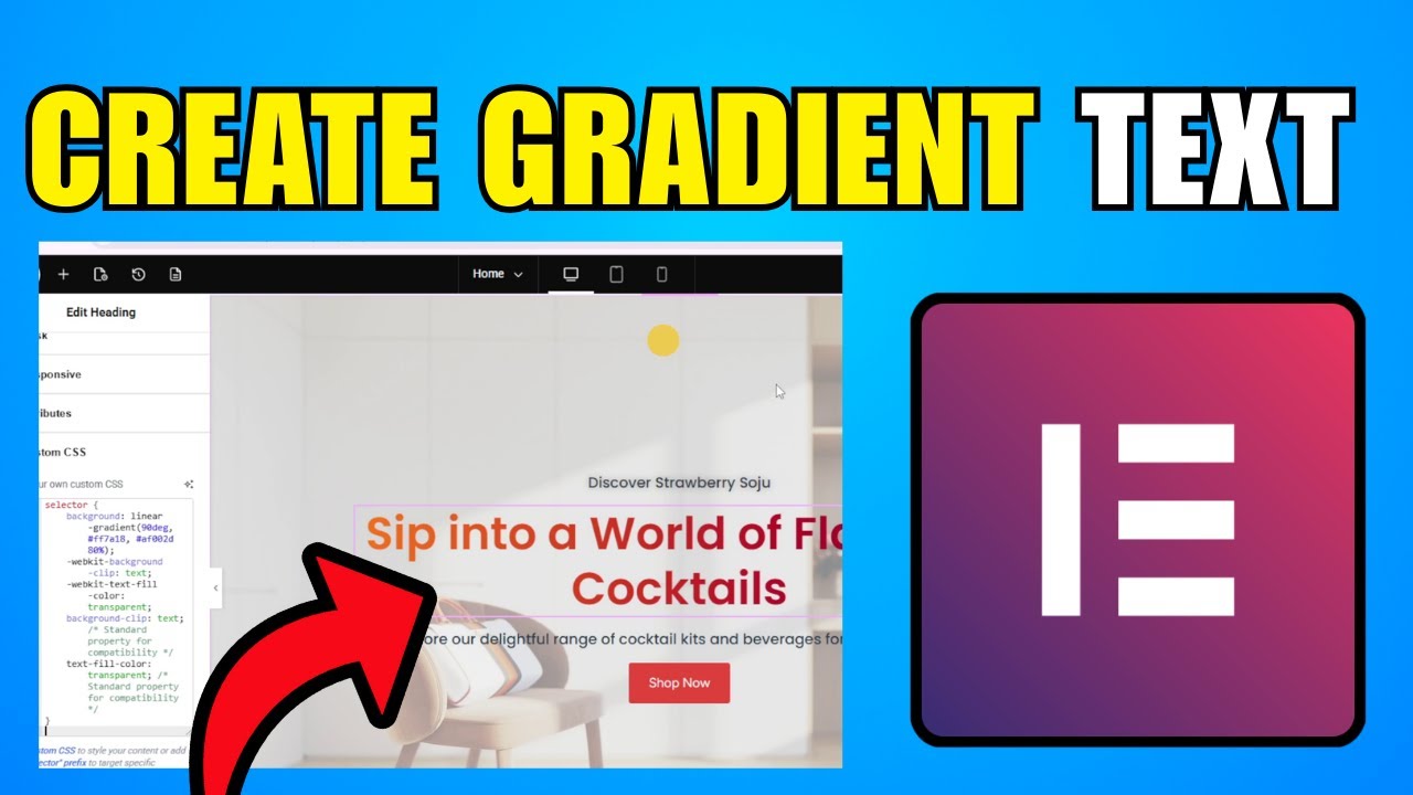 How To Create Gradient Text In Elementor Pro (2026) (Best Method)