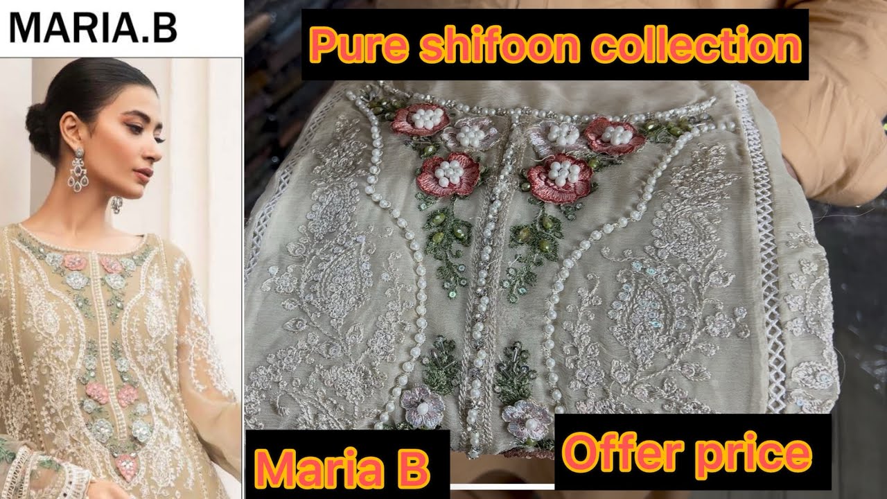 Maria B puri shifoon collection premium shifoon +923295577894